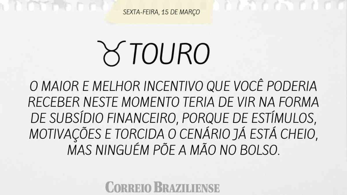 TOURO | 15 DE MARÇO DE 2024