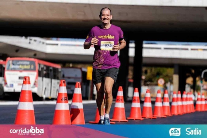 Luciano Rêgo acumula milhas com corridas Brasília afora -  (crédito:  Arquivo Pessoal)