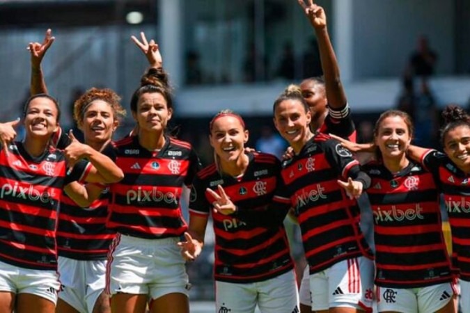 Flamengop feminino -  (crédito:  Time feminino do Flamengo - Divulga....o Paula Reis/Flamengo)