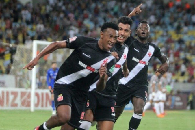 Em 2018, Fabrício (esq.) marcou o gol da vitória do Vasco aos 90+5' - (crédito: Foto: Paulo Fernandes/Vasco.com.br) Em 2018, Fabrício (esq.) marcou o gol da vitória do Vasco aos 90+5' - (crédito: Foto: Paulo Fernandes/Vasco.com.br)
