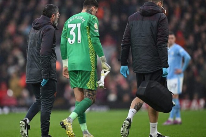 De Bruyne tem lesão na virilha e não enfrenta o Newcastle -  (crédito: Marco Bertorello/AFP via Getty Images)