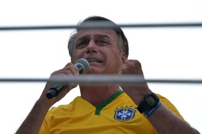 Ao lado de Tarcísio e Caiado, Bolsonaro disse que "plantou sementes" - (crédito: NELSON ALMEIDA / AFP) Ao lado de Tarcísio e Caiado, Bolsonaro disse que "plantou sementes" - (crédito: NELSON ALMEIDA / AFP)