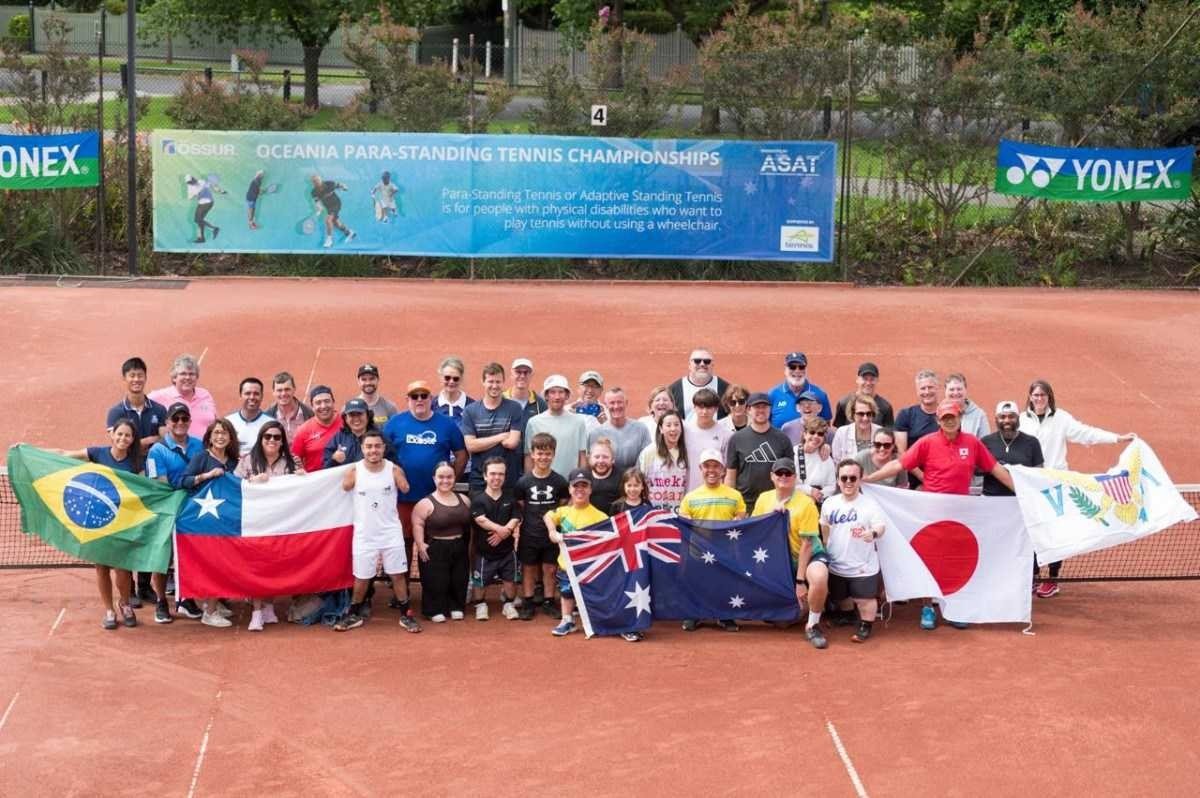 Tenista Thalita Rodrigues representando o Brasil em torneio Para-standing Tennis Championship, na Austrália 
