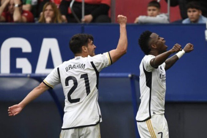 Vini Jr chegou a 18 gols marcados pelo Real Madrid na temporada - (crédito: Foto: Ander Gillenea/AFP via Getty Images) Vini Jr chegou a 18 gols marcados pelo Real Madrid na temporada - (crédito: Foto: Ander Gillenea/AFP via Getty Images)