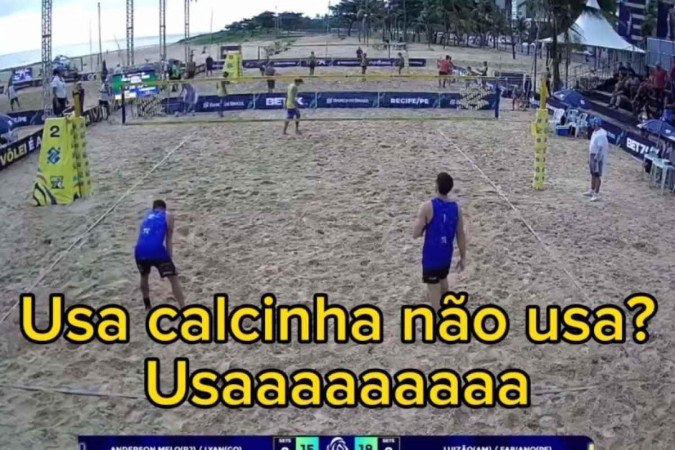 Jogador Anderson Melo  sofre ofensas durante a etapa de Recife do Circuito Brasileiro de Vôlei de Praia -  (crédito:  Anderson Melo/ Instagram/ reprodução)