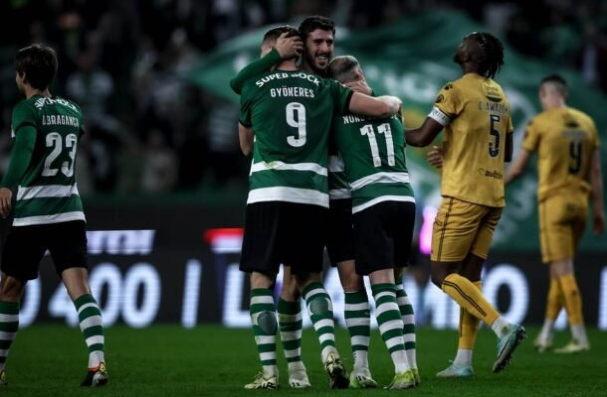 Sporting goleia e segue na liderança do Campeonato Português
