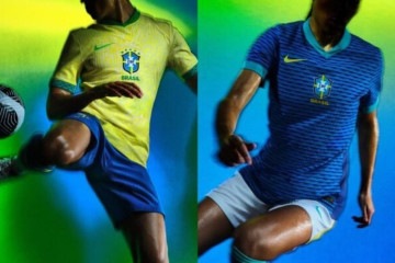 Segundo uniforme da Seleção Brasileira confeccionado pela Nike com detalhes que lembram ondas -  (crédito: Foto: Divulgação/Nike/CBF)