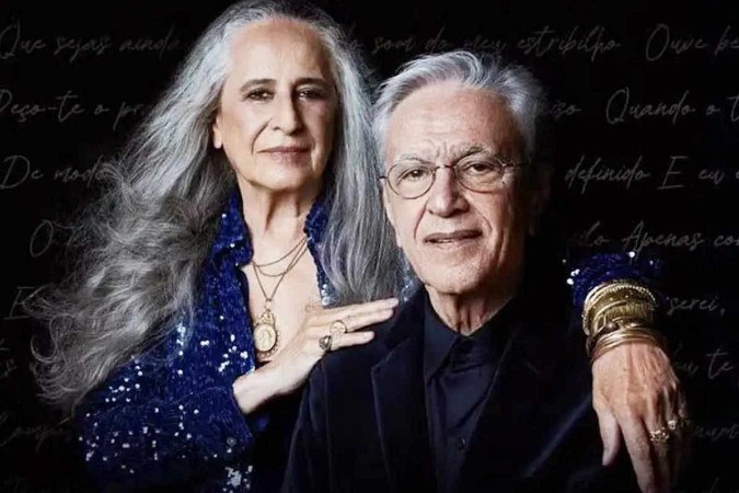 Maria Bethânia e Caetano Veloso: irmãos fazem turnê conjunta pelo país -  (crédito: Divulgação)