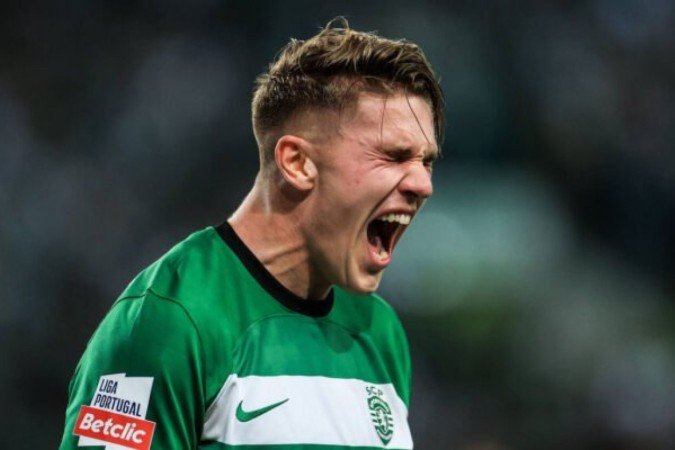 Gyokeres durante treinamento pela seleção da Suécia - Foto: Divulgação / Svensk Fotboll -  (crédito: Foto: Divulgação / Svensk Fotboll)