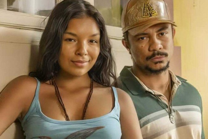 Ritinha (Mell Muzzillo) e Damião (Xamã) -  (crédito: Reprodução/TV Globo)