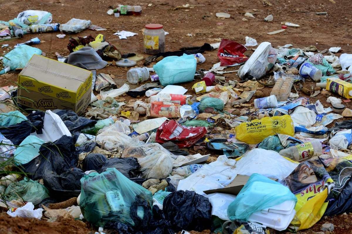  19/03/2024 Crédito: Marcelo Ferreira/CB/D.A Press. Brasil. Brasília - Dengue, lixo, entulho e água parada. Ceilândia, lixo nas margens da BR 070