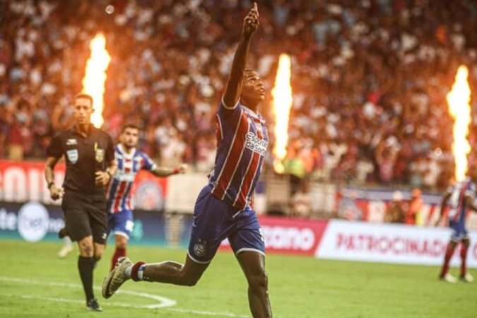 Ba-Vi tem sido marcado por viradas na temporada 2024 - (crédito: Foto: Tiago Caldas/EC Bahia) Ba-Vi tem sido marcado por viradas na temporada 2024 - (crédito: Foto: Tiago Caldas/EC Bahia)