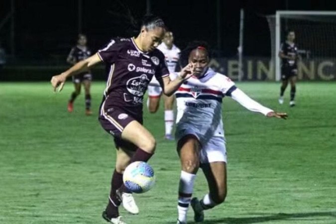 Ferroviária e São Paulo fizeram jogo equilibrado no CT de Cotia -  (crédito: Foto: Cárila Covas/Ferroviária SAF))