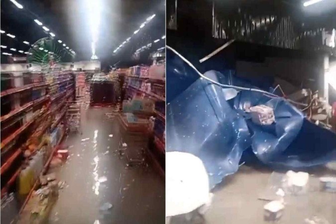 Desabamento em supermercado no Paraná deixa três mortos e 12 feridos
 -  (crédito: Reprodução/Redes sociais)