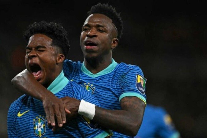 Solta o grito! Endrick prova que tem muita estrela  -  (crédito: Foto: Rafael Ribeiro/CBF)