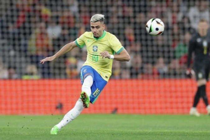 Andreas Pereira deixou boa impressão nos amistosos da Seleção Brasileira na Europa -  (crédito: Foto: Rafael Ribeiro/CBF)
