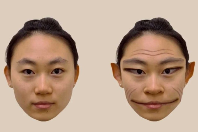 O raro distúrbio faz com que pessoas vejam rostos distorcidos  -  (crédito: Divulgação/ The Lancet)