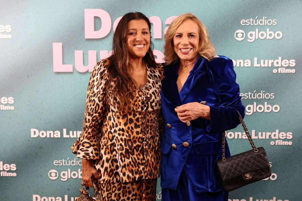 Regina Casé e Arlete Salles na pré-estreia de ’Dona Lurdes — O Filme’