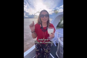 Janja compartilhou vídeo visitando a comunidade ribeirinha da Ilha do Combú, em Belém -  (crédito: Reprodução/Redes Sociais)