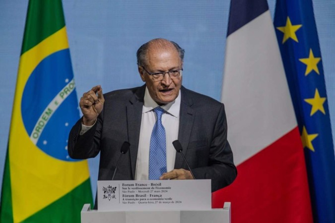  8 Fórum Econômico Brasil x França, com a presença do Presidente da França, Emmanuel Macron, Geraldo Alckmin; Fernando Haddad e do Presidente da Fiesp, Josué Gomes.
     -  (crédito:  Everton Amaro/Fiesp)