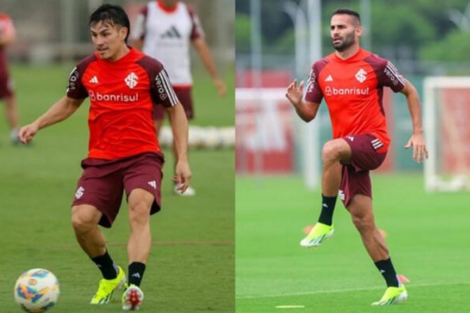 Thiago Maia treina com o elenco do Internacional há pouco mais de 15 dias -  (crédito: Foto: Ricardo Duarte / Divulgação Internacional)