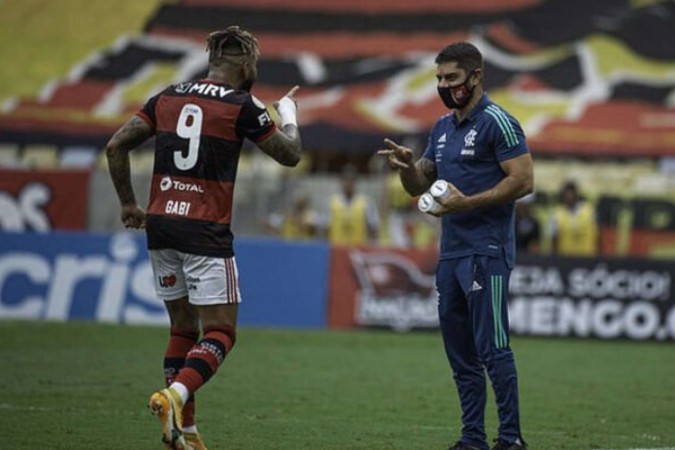 Gabigol e Marcio Tannure juntos no Flamengo -  (crédito: Foto: Alexandre Vidal/Flamengo)