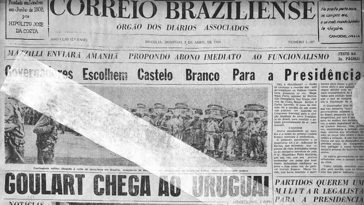 Castelo Branco assume presid&ecirc;ncia em mat&eacute;ria do Correio de 5 de abril de 1964 
