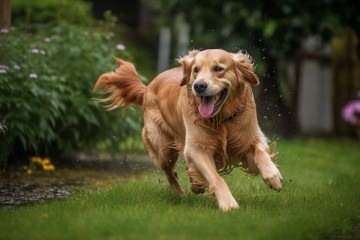 O golden retriever é um cachorro amigável, inteligente e afetuoso (Imagem: Donamen | Shutterstock) -  (crédito: EdiCase - Pets -> Revista do CB)