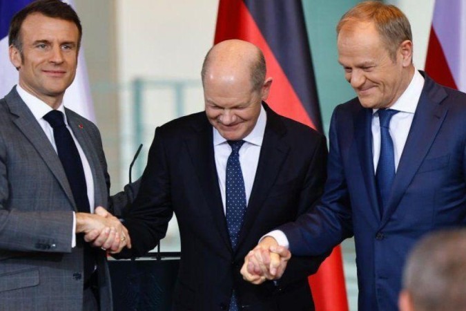 Tusk e o presidente polonês, Andrzej Duda, tiveram encontro no início deste mês com o presidente dos EUA, Joe Biden, na Casa Branca -  (crédito: EPA-EFE/JAKUB SZYMCZUK/KPRP)
