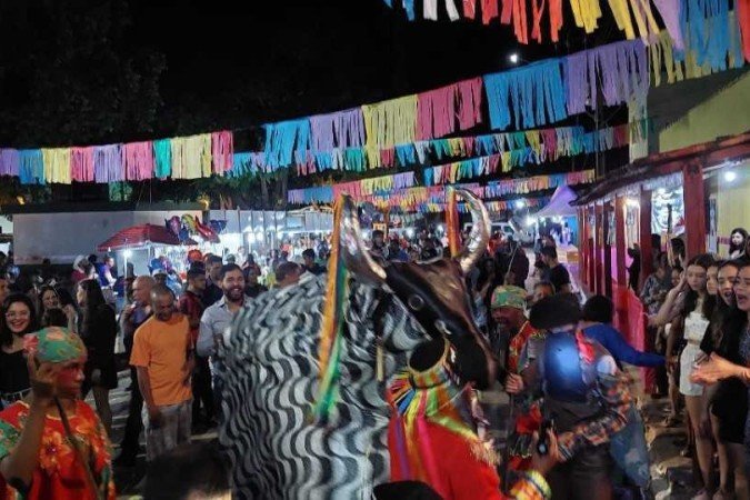 Festa do Bumba Meu Boi atrai centenas de pessoas em Caçarema, no município de Capitão Enéas, no Norte de Minas - (crédito: Rogério Fagundes/divulgação) Festa do Bumba Meu Boi atrai centenas de pessoas em Caçarema, no município de Capitão Enéas, no Norte de Minas - (crédito: Rogério Fagundes/divulgação)