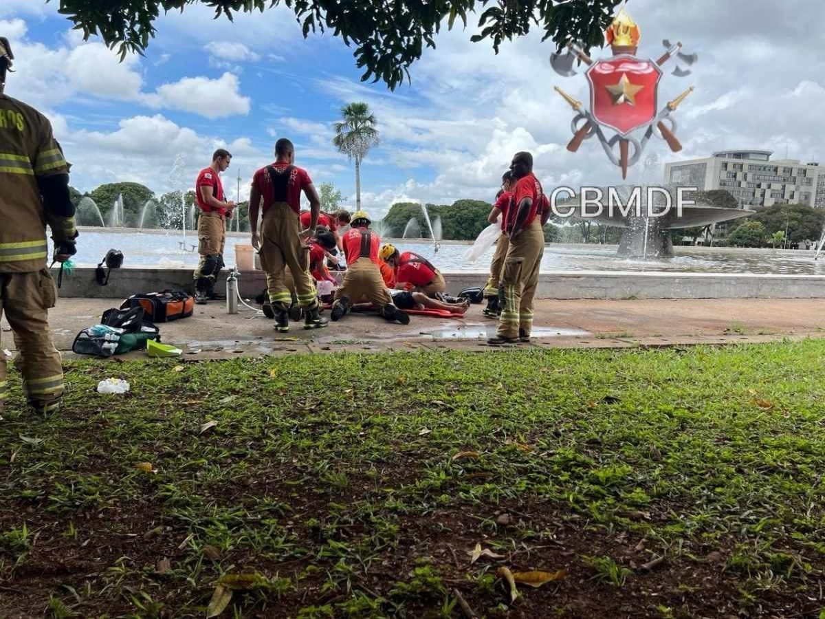 Homem morre afogado no espelho d´água da Praça do Buriti Homem morre afogado no espelho d´água da Praça do Buriti