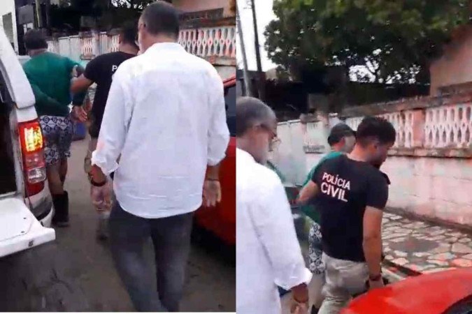 Homem foi preso pelas equipes da Delegacia Seccional de Polícia Civil (DSPC) e da Delegacia da Mulher em Mataraca (PB) após quase dois anos foragido -  (crédito: Divulgação/ PC Mamanguape)