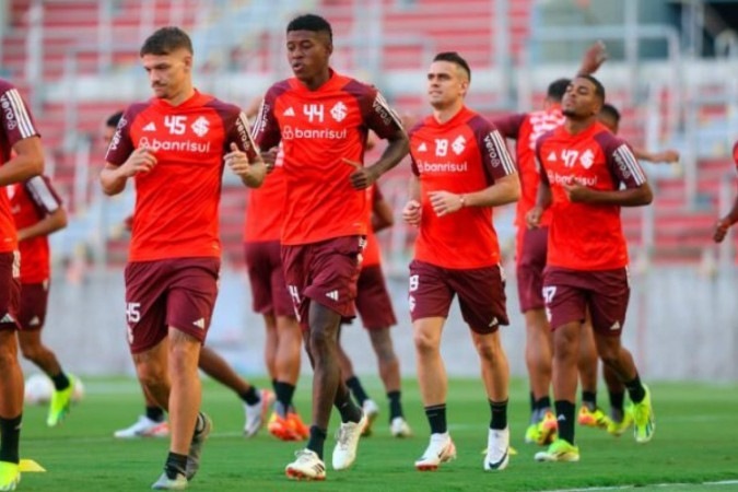 Último treino do Inter antes de enfrentar o Belgrano, em Córdoba -  (crédito: Foto: Ricardo Duarte/Internacional)