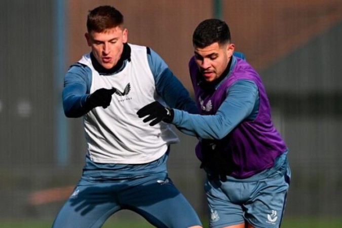 Jogadores do Newcastle durante treinamento da equipe - Foto: Divulgação/Newcastle -  (crédito: Foto: Divulgação/Newcastle)