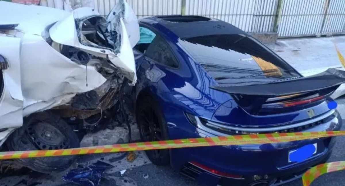 Motorista de Porsche que matou homem em batida está foragido, diz polícia