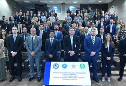 Brasil e EUA se reúnem no Ministério da Justiça para treinamento de prevenção a ataques em escolas -  (crédito: Reprodução/ Ministério da Justiça)