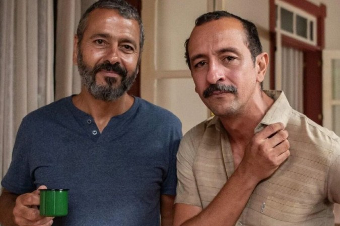 José Inocêncio (Marcos Palmeira) e Tião Galinha (Irandhir Santos) na novela 'Renascer' -  (crédito: Estevam Avellar/Rede Globo)