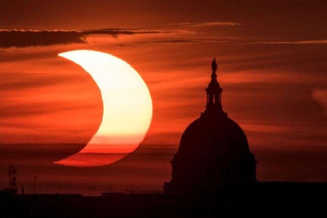 O eclipse de abril de 2024 irá atravessar áreas muito mais povoadas do que o anterior, em 2017 -  (crédito: Getty Images)