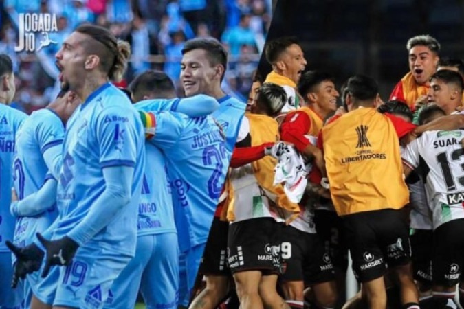 Palestino e Bolívar dão início em suas participações na Libertadores da América, a maior competição de clubes do continente -  (crédito: Divulgação/ Bolivar; Divulgação / Palestino)