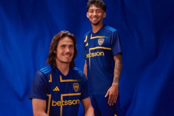 Azul e amarelo foram mantidos no novo uniforme -  (crédito: Foto: Divulgação/Boca Juniors)