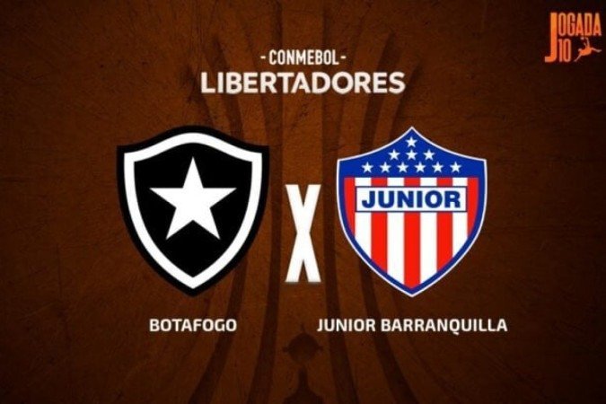 Botafogo x Junior -  (crédito: Foto: Arte Jogada10)