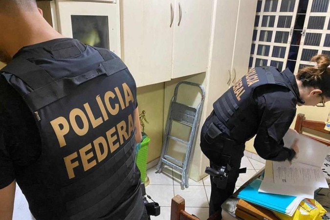 A investigação revelou que os criminosos, utilizando técnicas avançadas de hackeamento, criaram um site falso para roubo de credenciais -  (crédito: Divulgação/Polícia Federal)