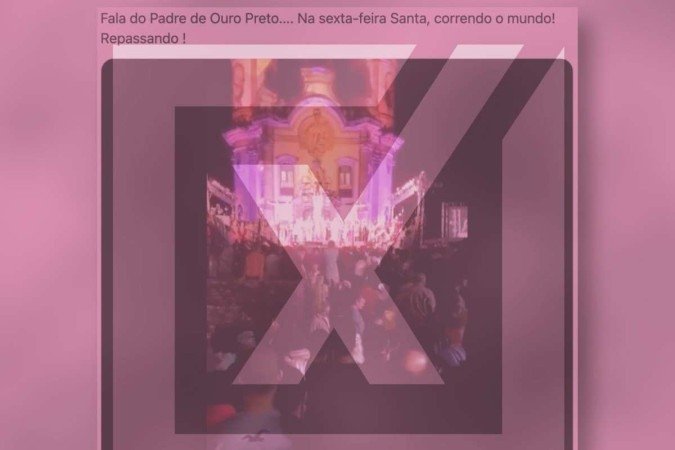 Reportagens publicadas na época mostram que o discurso do religioso fazia crítica ao então presidente Michel Temer (MDB) -  (crédito: Reprodução/Comprova)