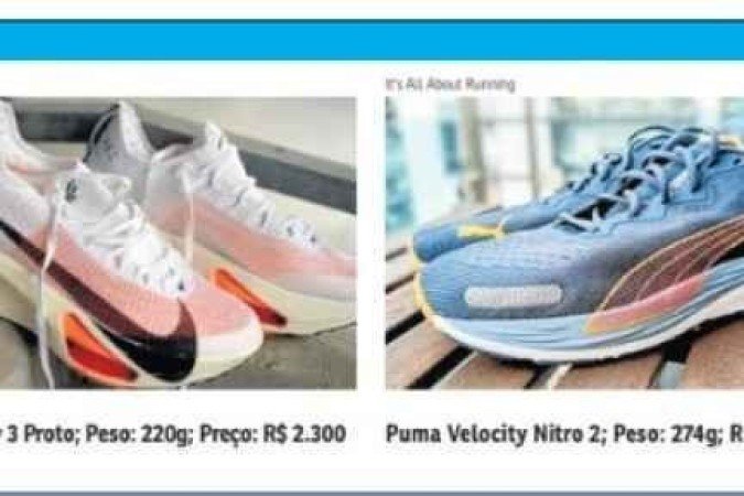 Adidas, Nike, Puma e Asics estão entre as marcas de tênis preferidas dos corredores