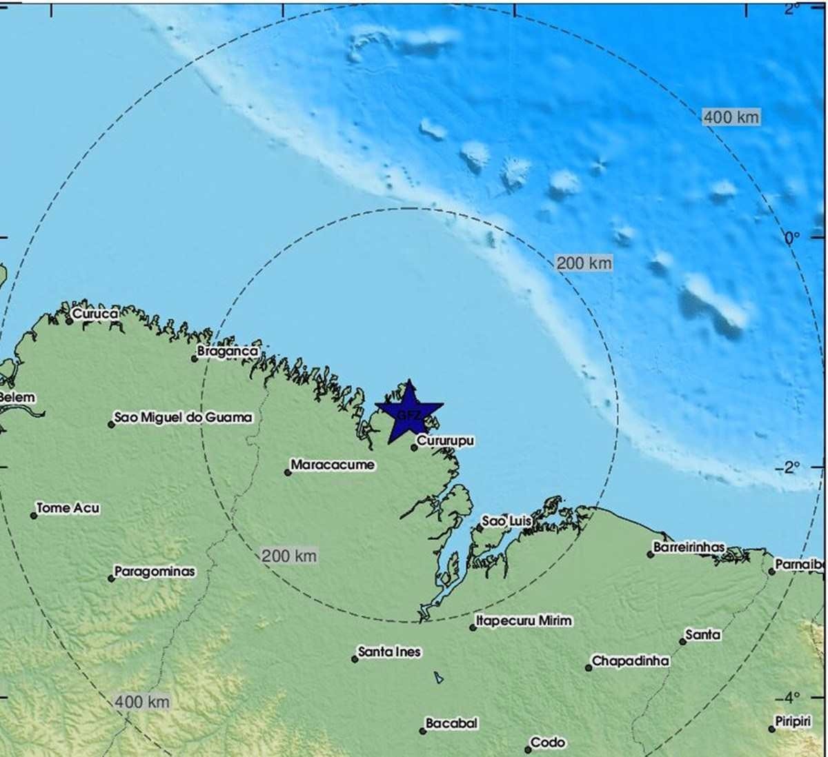 Tremor de magnitude 4,7 é registrado no interior do Maranhão
