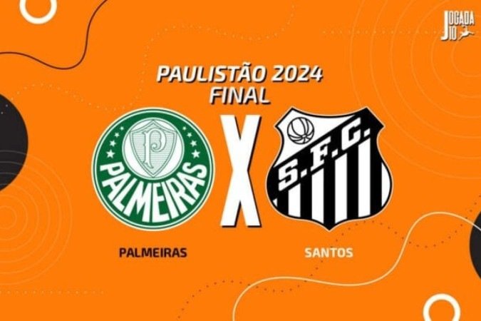 Palmeiras x Santos - (crédito: Foto: Arte Jogada10) Palmeiras x Santos - (crédito: Foto: Arte Jogada10)