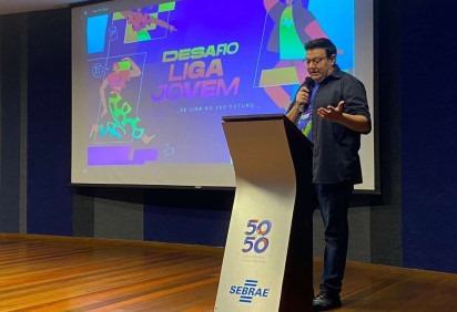 Oswaldo Cruz, presidente do Instituto Ideias do Futuro, no lançamento do Desafio Liga Jovem 2024, em evento para educadores do DF -  (crédito: Priscila Crispi/CB/D.A. Press)