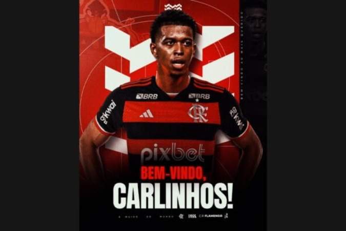 Flamengo anuncia contratação de Carlinhos -  (crédito: Foto: Divulgação/ CRF)