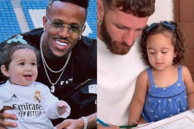 Éder Militão, Léo Pereira e Cecíia - (crédito: Reprodução Instagram ) Éder Militão, Léo Pereira e Cecíia - (crédito: Reprodução Instagram )