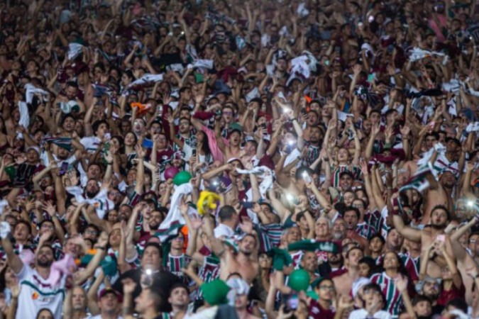 Torcida do Fluminense na decisão da Libertadores em 2023  -  (crédito:  MARCELO GONCALVES / FLUMINENSE)